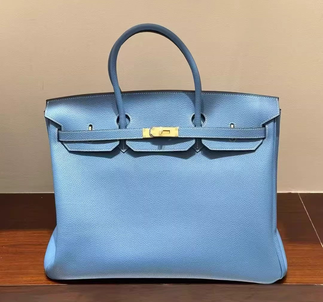 Extra-Large Top Grain Leather Handbag 40cm