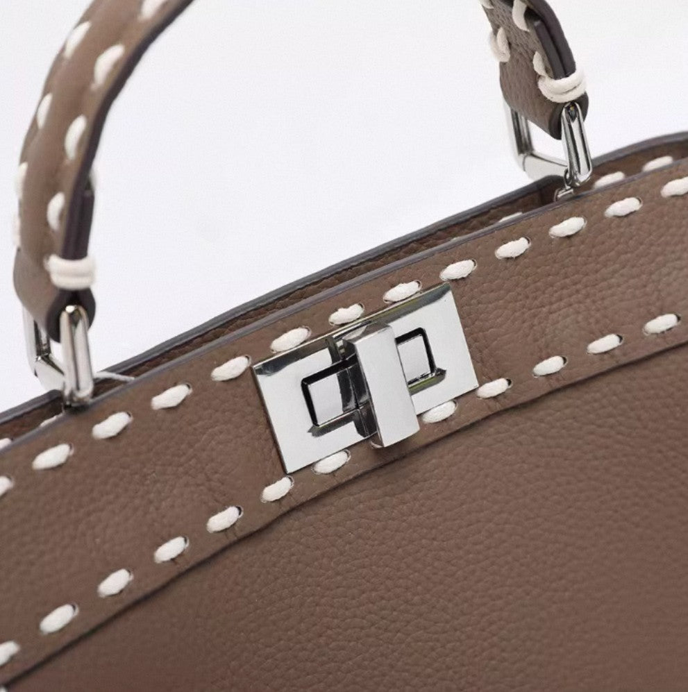 Accordion Top Grain Leather Bag