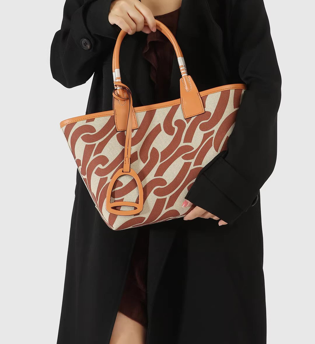 Brown Geometric Bag