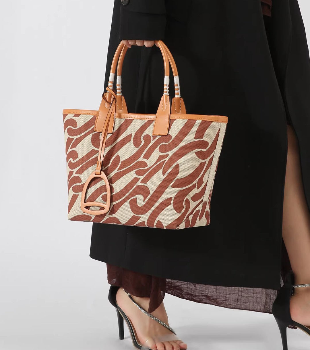 Brown Geometric Bag