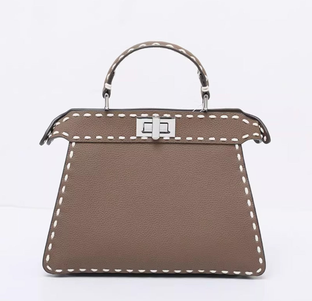 Accordion Top Grain Leather Bag