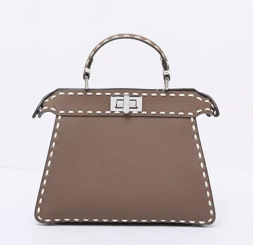 Accordion Top Grain Leather Bag