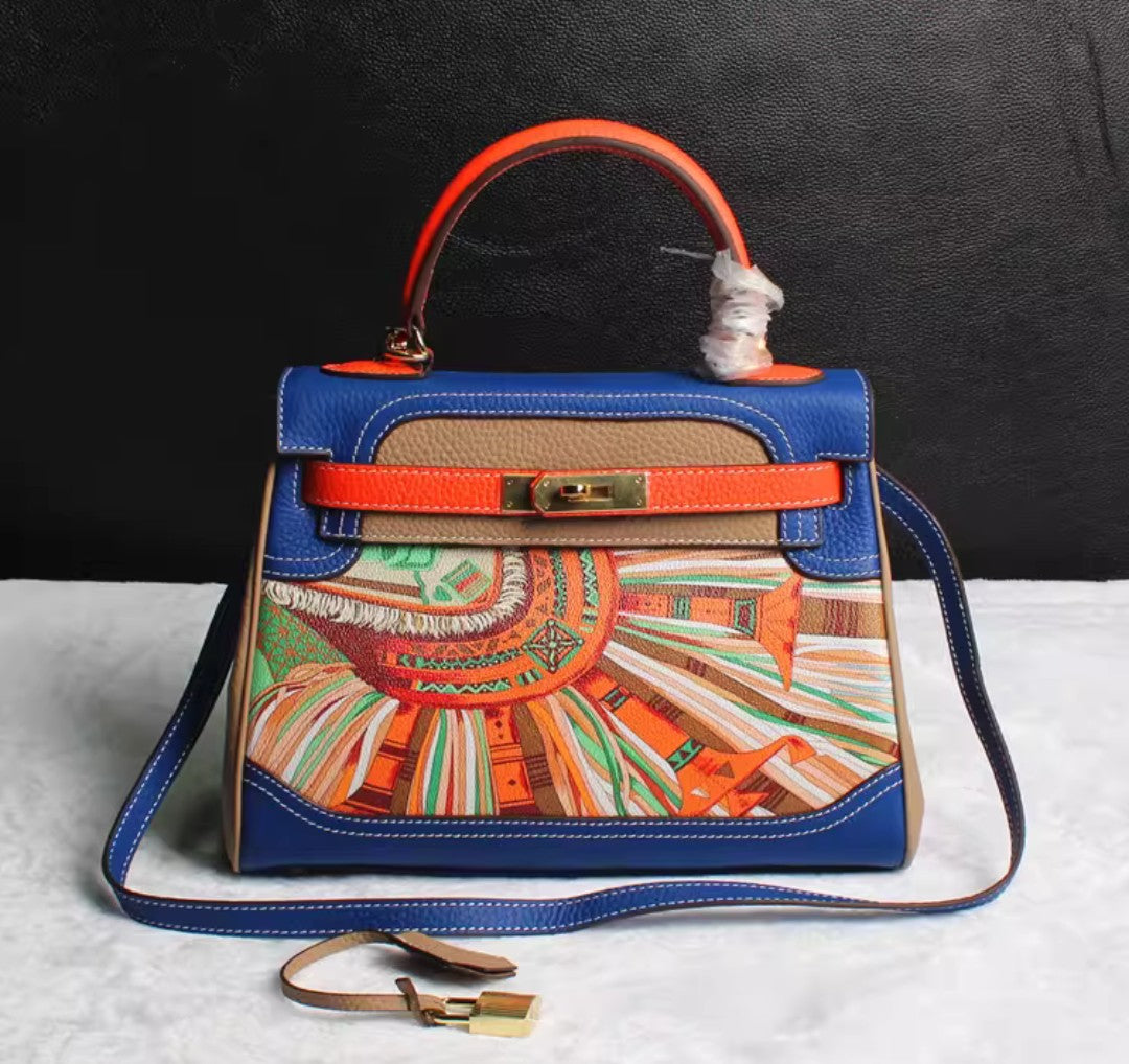 Multicolour Full Top Grain Leather Bag