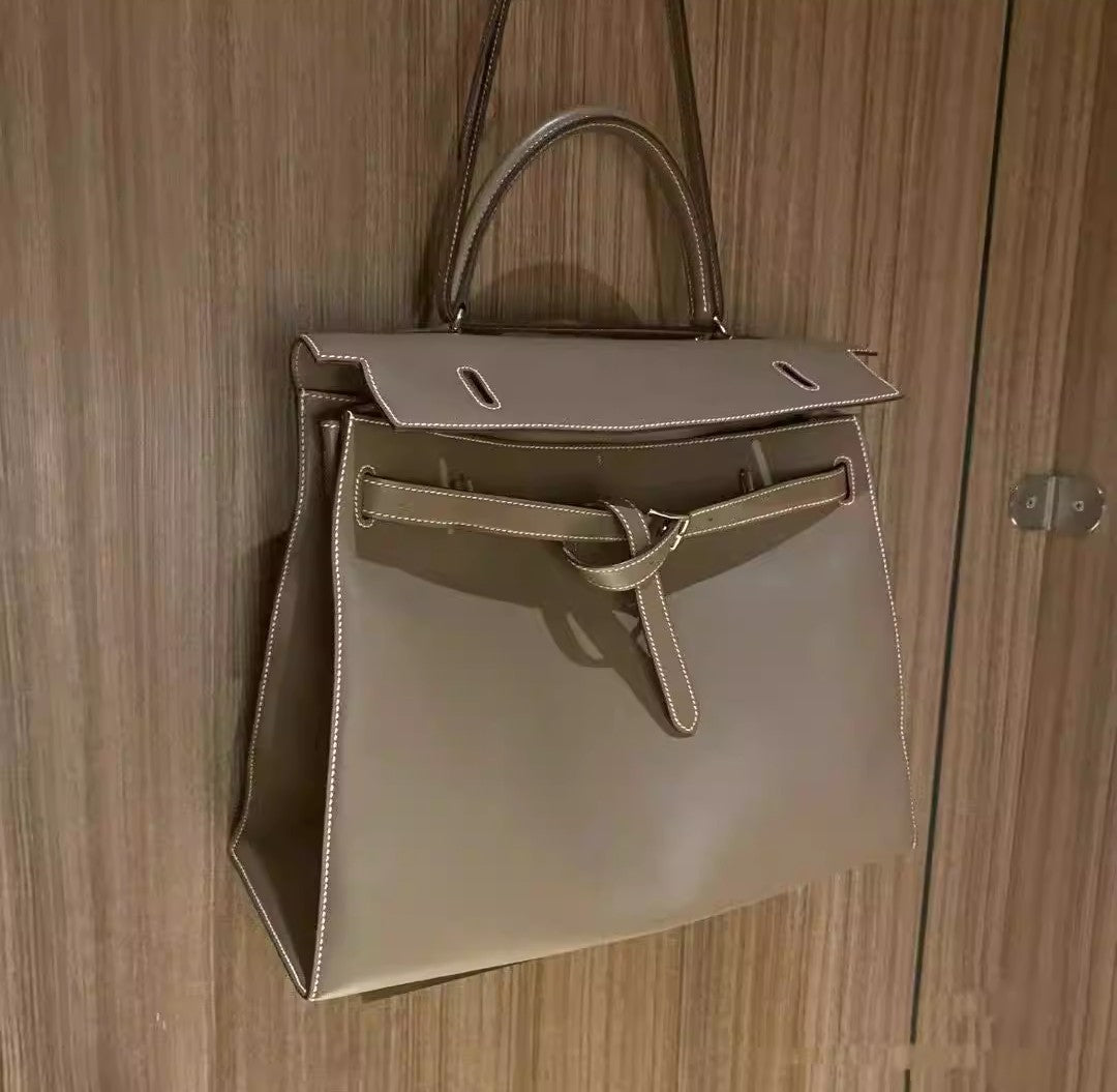 Large Capacity Flat Handbag 35cm