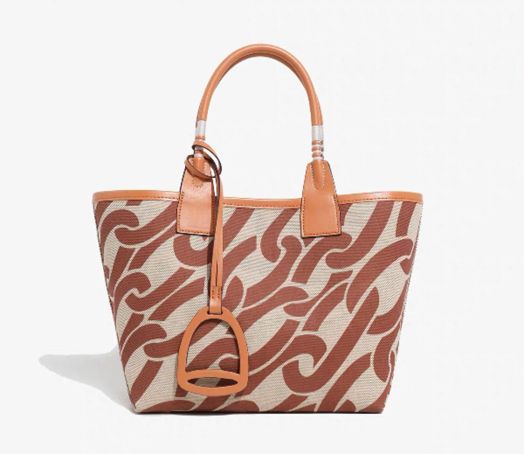 Brown Geometric Bag